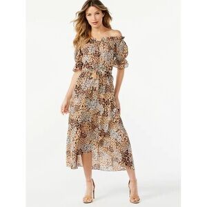 Sofia Vergara Midi Dress with Convertible Neckline
